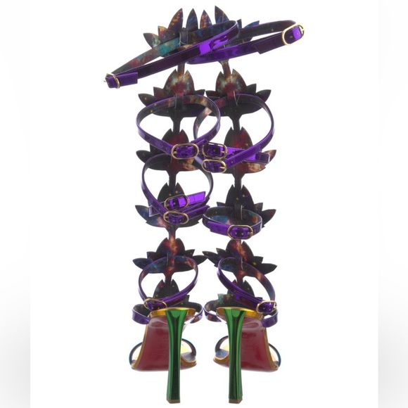 Christian Louboutin Multi Color Gladiator Heels - Picture 4 of 7